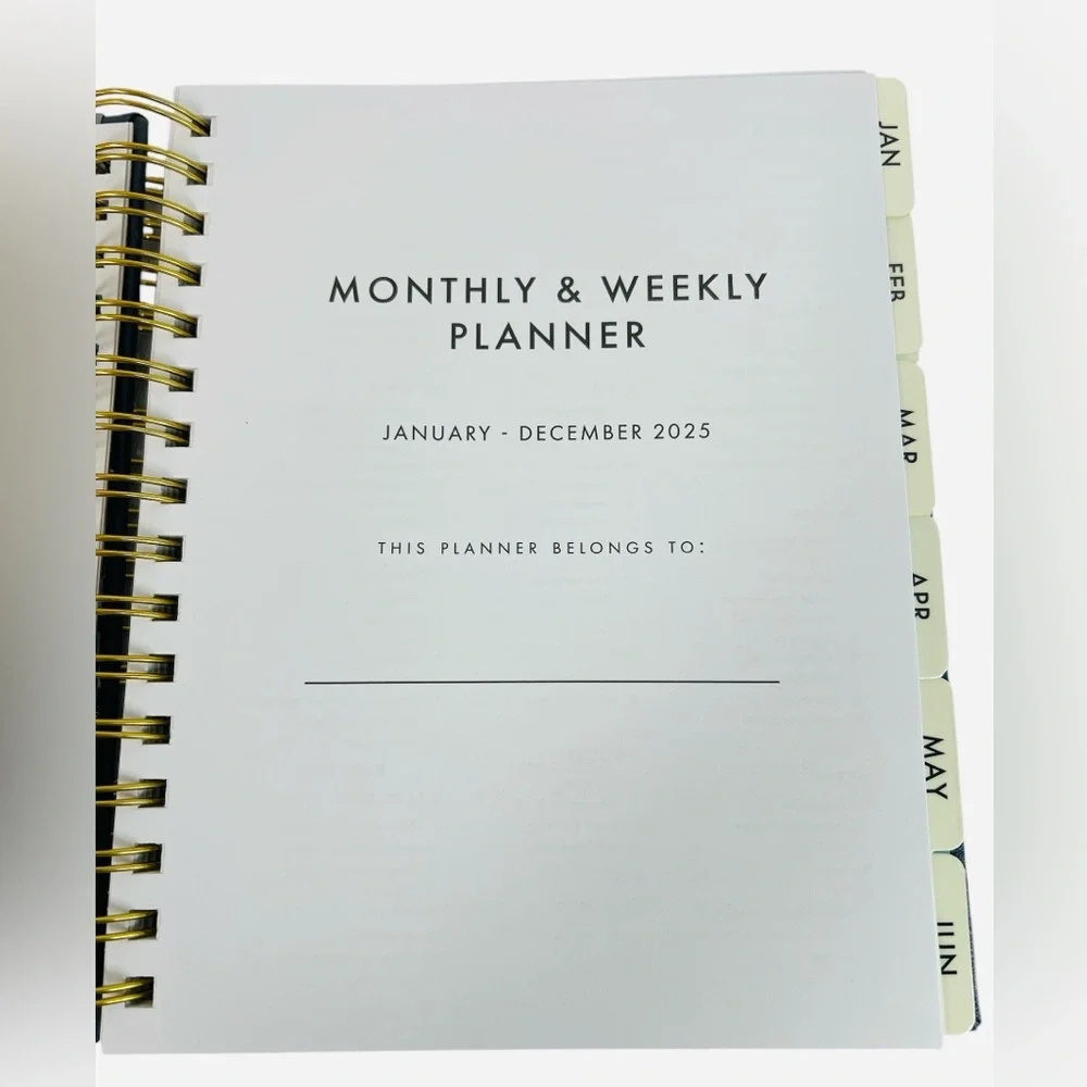 Molly & Rex 2025 Planner Monthly Weekly Blue Floral. Sticker Sheets. Notes